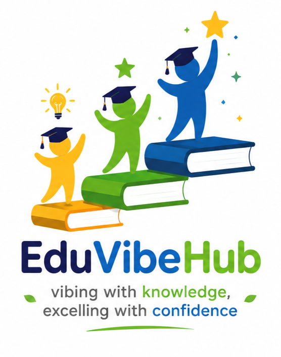 EduVibe Hub learners climbing books toward their goals